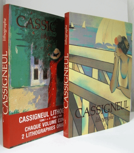 Cassigneul Lithographe (2 Vol Set) 1965-1977,1978-1985/【カシニョール　石版・銅版カタログレゾネ　 2巻セット　オリジナル・リトグラフ　各刊2葉付　限定3000部】